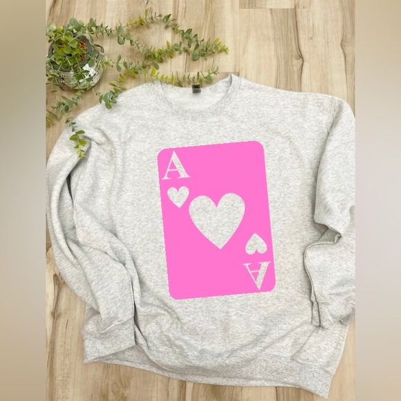 Ace of Hearts Sweatshirt - Picture 1 of 4
